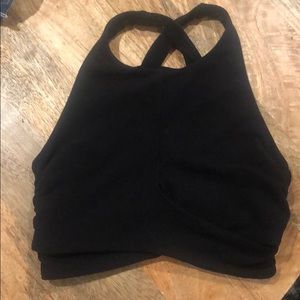Lulu black high-neck bra top. Size 4